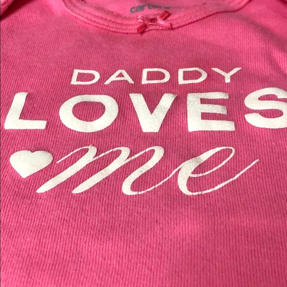 🛎 Carter’s Girls Pink Daddy Loves Me Shirt (SALE!) - Picture 3 of 5